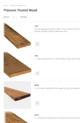 Pressure Treated Wood Price Sheet